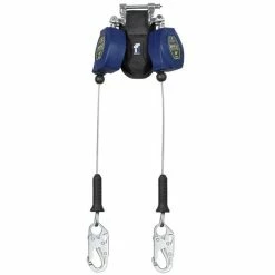 FallTech 8' Cable FT-X Class 2 LE SRL, Twin-leg With Steel Snap Hooks 82808TP1