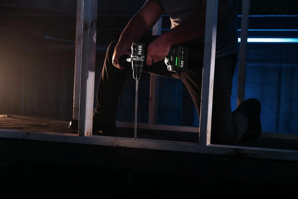 Flex Power Tools FLEX 24V 1/2" Hammer Drill And Impact Driver Combo Kit (3.5Ah/6.0Ah Stacked) FXM202-2G 7 Flex Power Tools FLEX 24V 1/2" Hammer Drill And Impact Driver Combo Kit (3.5Ah/6.0Ah Stacked) FXM202-2G - Image 5