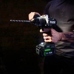 Flex Power Tools FLEX 24V 1/2" Hammer Drill And Impact Driver Combo Kit (3.5Ah/6.0Ah Stacked) FXM202-2G 15 Flex Power Tools FLEX 24V 1/2" Hammer Drill And Impact Driver Combo Kit (3.5Ah/6.0Ah Stacked) FXM202-2G -FallTech Shop fx1271t 2b flex 1 2inch 2 speed hammer drill driver with turbo mode 21 0309 in scene 2