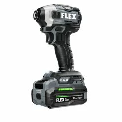 Flex Power Tools FLEX 24V 1/2" Hammer Drill And Impact Driver Combo Kit (3.5Ah/6.0Ah Stacked) FXM202-2G 11 Flex Power Tools FLEX 24V 1/2" Hammer Drill And Impact Driver Combo Kit (3.5Ah/6.0Ah Stacked) FXM202-2G -FallTech Shop fx1371a flex high impact driver 35ah battery 21 1115 on white 3q front