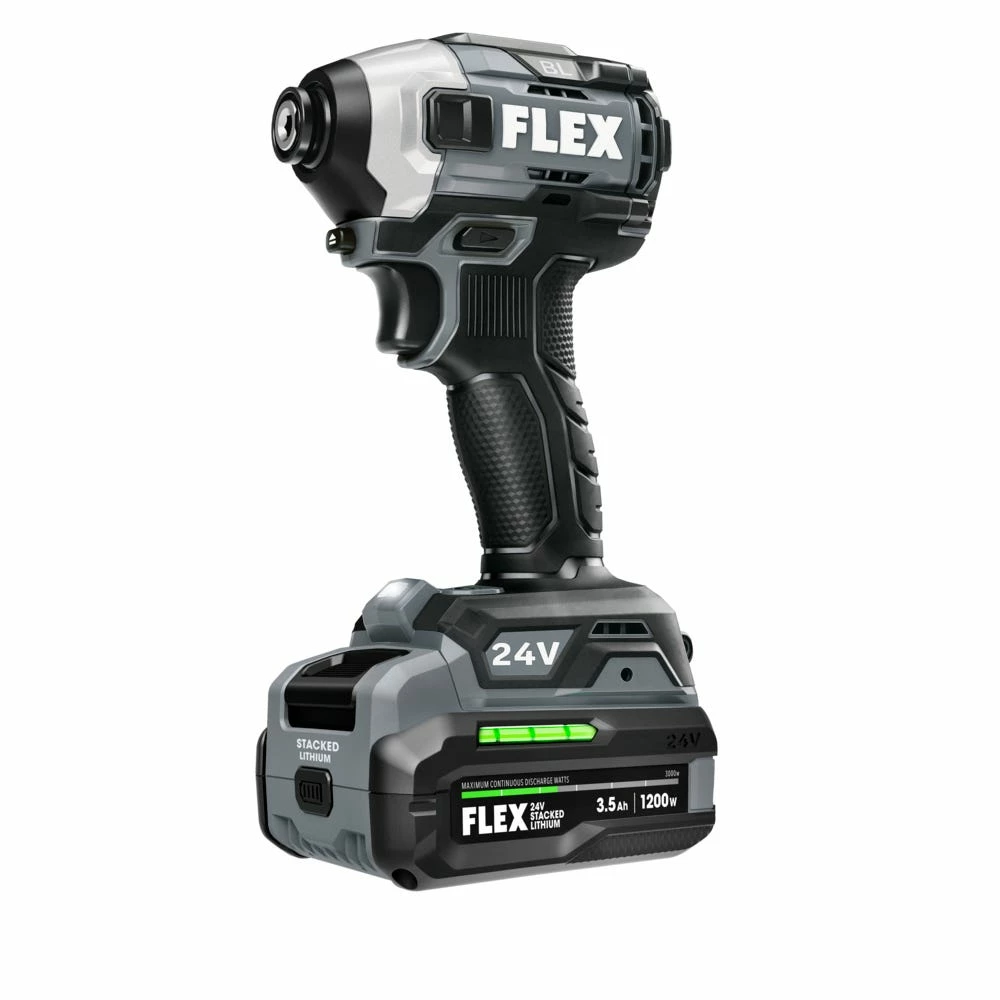 Flex Power Tools FLEX 24V 1/2" Hammer Drill And Impact Driver Combo Kit (3.5Ah/6.0Ah Stacked) FXM202-2G 5 Flex Power Tools FLEX 24V 1/2" Hammer Drill And Impact Driver Combo Kit (3.5Ah/6.0Ah Stacked) FXM202-2G - Image 3