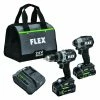 Flex Power Tools FLEX 24V 1/2" Hammer Drill And Impact Driver Combo Kit (3.5Ah/6.0Ah Stacked) FXM202-2G 2 Flex Power Tools FLEX 24V 1/2" Hammer Drill And Impact Driver Combo Kit (3.5Ah/6.0Ah Stacked) FXM202-2G -FallTech Shop fxm202 2b flex hammer drill impact driver kit 21 0518 main