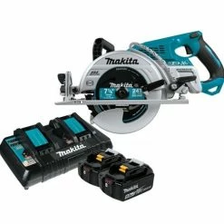 Makita Tools Makita 18Vx2 LXT Brushless 7-1/4" Rear-Handle Circular Saw (5.0Ah) Kit Cordless XSR01PT